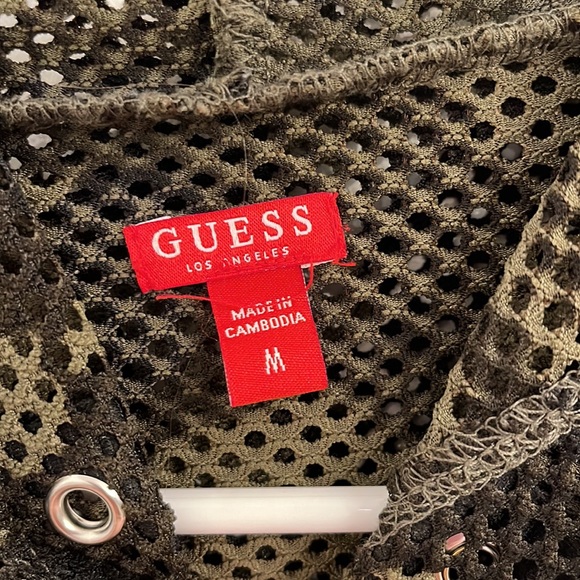 Guess Camo Mesh Hooded Top - Picture 2 of 2